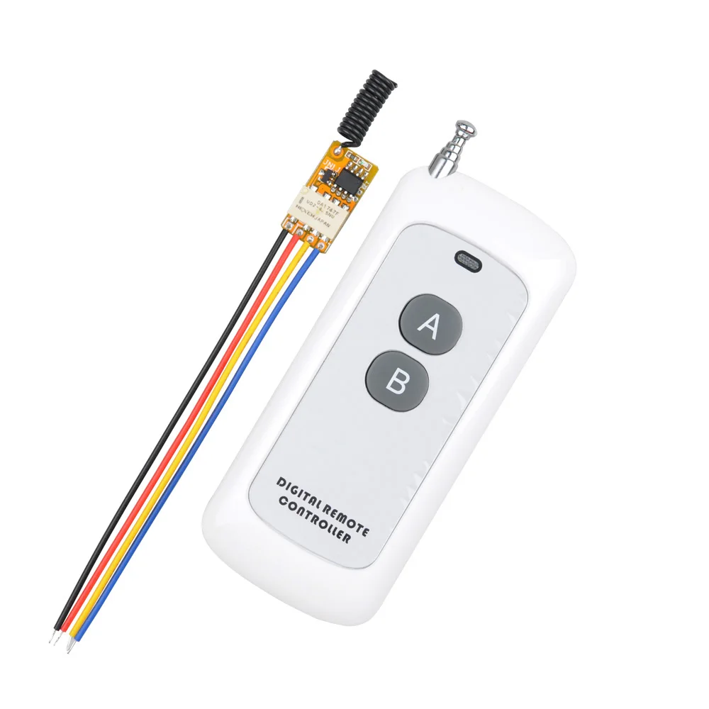 

Wireless RF 1CH mini Remote Control Switch 12v DC3.7v to 24v Universal Relay Transmitter 433mhz receiver Module home office