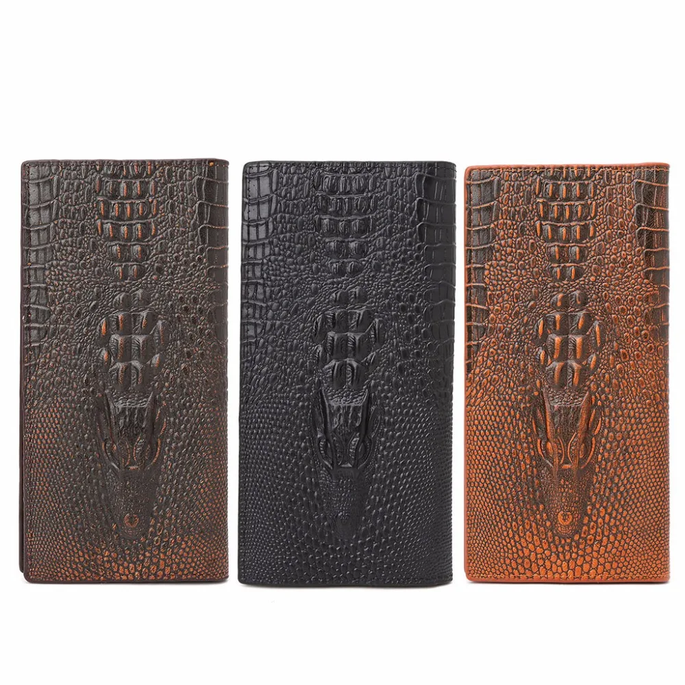 ThinkThendo's Unique Crocodile Print Unisex Leather Keychain Wallets