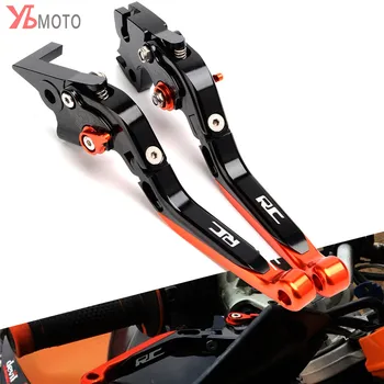 

BIG SALE LOGO With [RC] High Quality Motorcycle Brake Clutch Levers For KTM RC390 RC 390 2014 2015 2016 2017 Orange Accessories