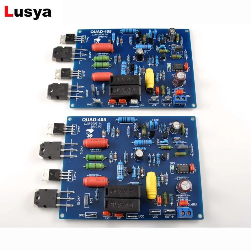 

2pcs 2 channels QUAD405 100W+100W Audio Power Amplifier Board amplificador audio DIY KIT Assembled board B8-006