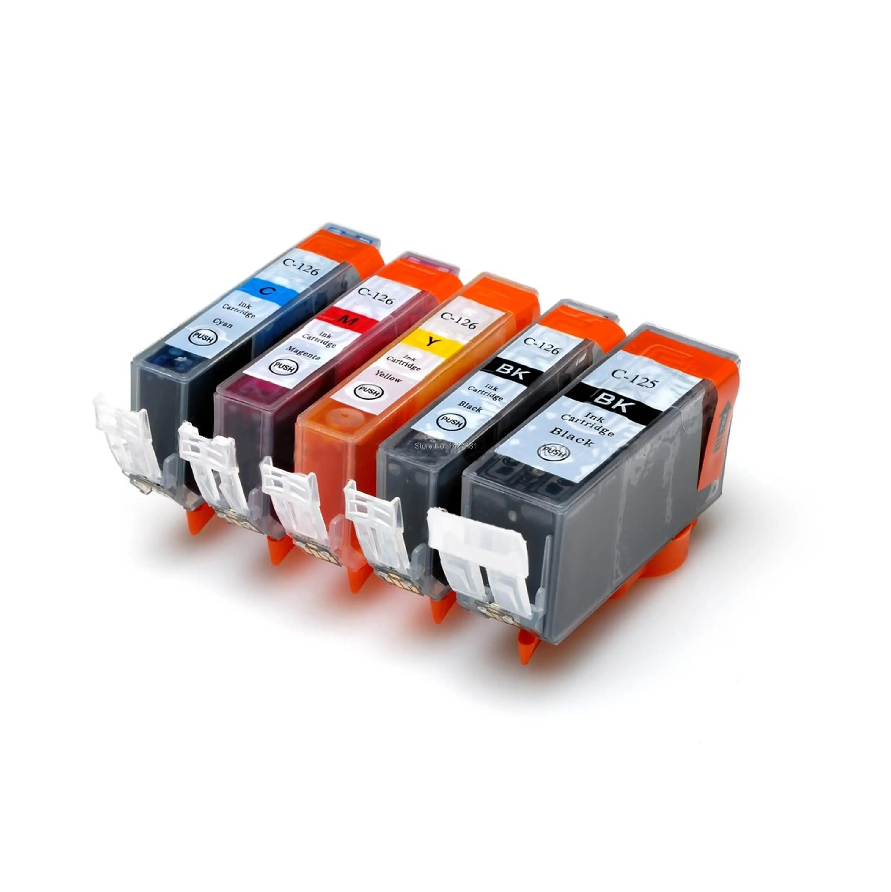5 pcs Compatible ink cartridge for Canon PGI 125 CLI 126 for Canon PIXMA MX870/MX881/MX882