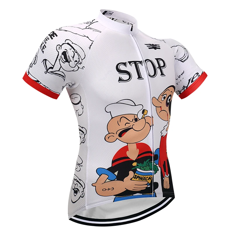Мужская футболка с коротким рукавом мультяшным принтом|maillot ciclismo|clothing bikeshort sleeve