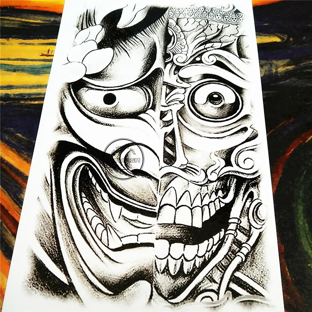 SHNAPIGN Black Two Face Temporary Tattoo Body Art, 12*20cm Flash Tattoo  Stickers, Waterproof Fake Tatoo Henna Tatto Wall Sticker|flash tattoo  stickers|tattoo stickertemporary tattoos body art - AliExpress