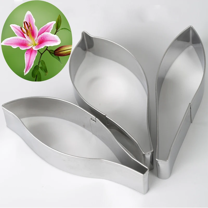 Fondant Lily cutter set Sugar Flower Stainless Steel cutter set Lily