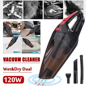 

120W 4000kpa High Power Black Wet Dry Dual Portable Car Vaccum Cleaner