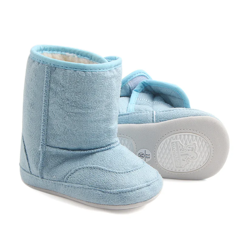 Зимние ботинки для маленьких мальчиков зимняя теплая обувь из хлопка для маленьких девочек зимняя обувь для новорожденных девочек; нескользящие рождественские ботиночки
