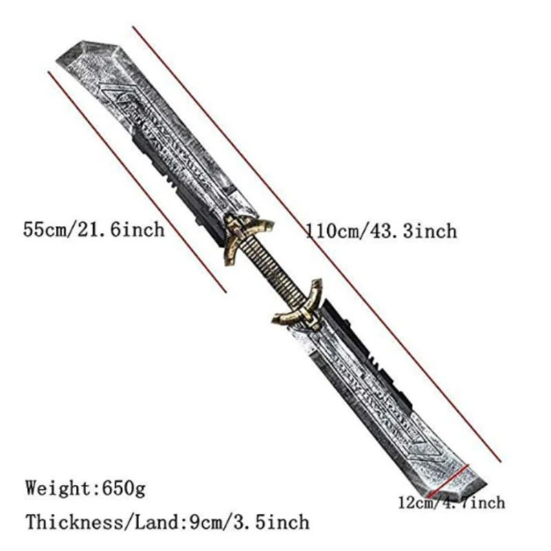 

110cm Cosplay Thanos Double-edged Sword Movie Role Playing Model Figure Thor Thunder Hammer Figure Model PU toy
