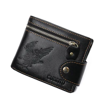 

Promotion Personality Casual Wallets For Men New Design Top Leather Purse Men Wallet With Coin Bag Wholesale Free shipping