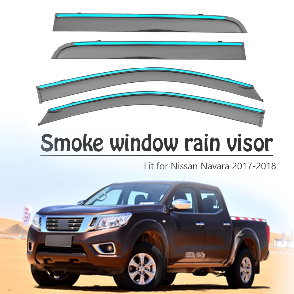 MCrea 4 шт. автомобильный Стайлинг Дымовое Окно Солнцезащитный козырек-отражатель защита для Nissan Navara аксессуары