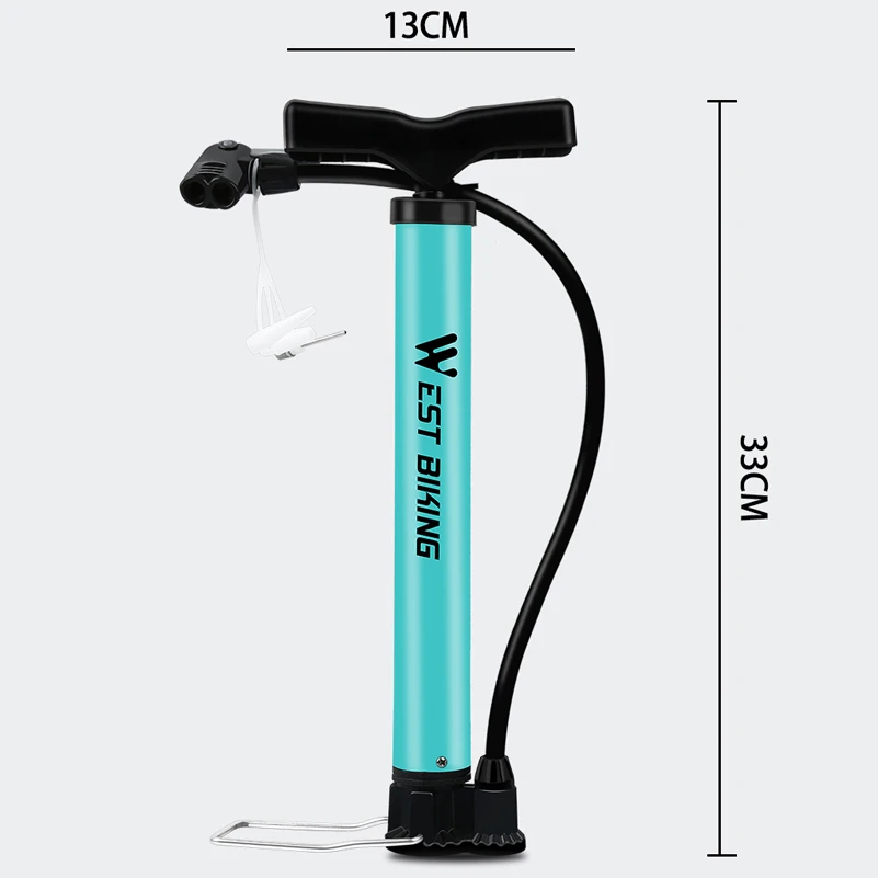 WEST BIKING 120Psi велосипедный ножной насос портативный мини шланг для шин надувной A/V F/V