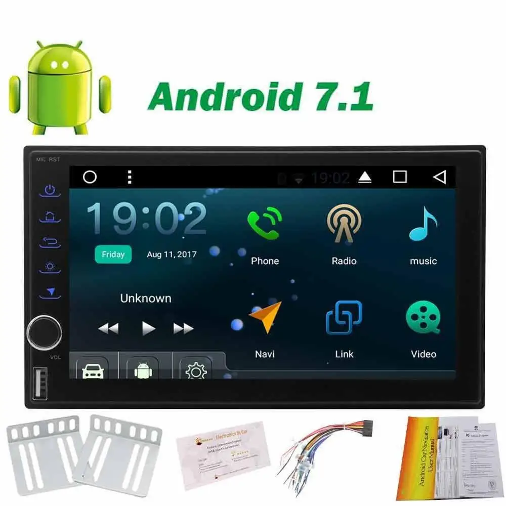 

Android7.1 Car Stereo with 8-Core Din Touch Screen car styling NO DVD Radio Player In Dash GPS Navigation Support Bluetooth WiFi