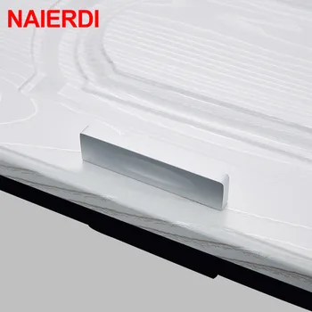 NAIERDI Aluminium Alloy Cabinet Handles Kitchen Knob Door Pull Handle Drawer Pulls Modern Cupboard Knobs 64mm96mm128mm