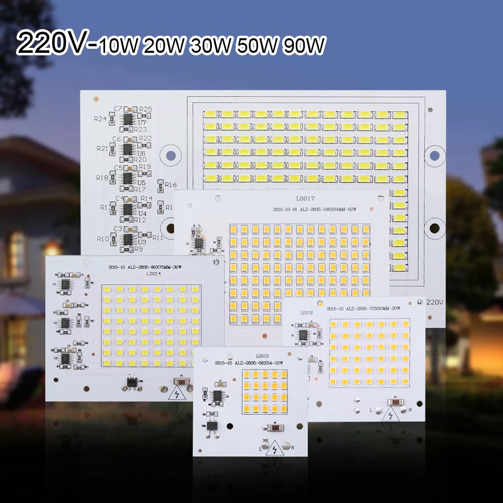 Чипы Светодиодные Smart IC SMD 10/20/30/50/90 Вт 220 В SMD2835/5730|Светодиодные чипы| |