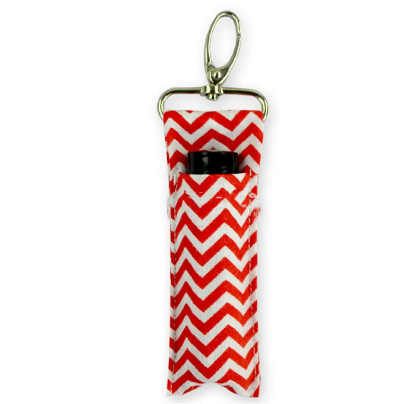 1050pcs Chevron Lipstick Chapstick Holder Keychain Lip Bag Colors