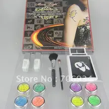 Блеск тату 8 цветов комплект поставки Средства ухода за кожей живопись татуировка deluxeset Люминесцентная задыхаясь fbk8