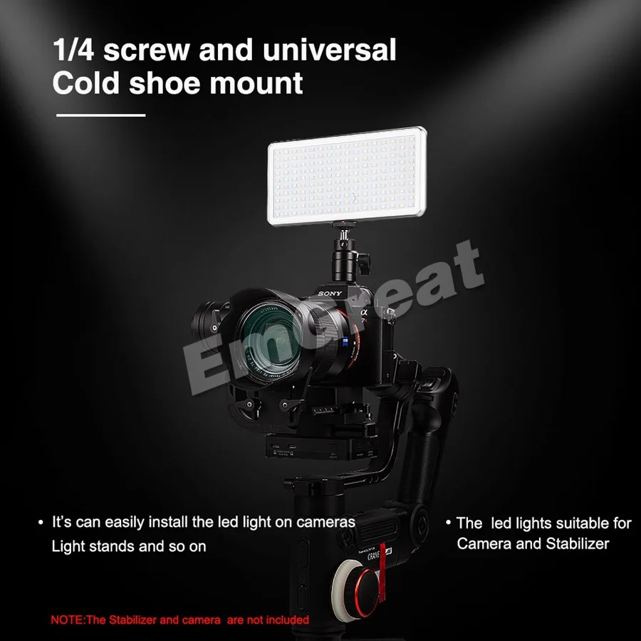  Nicefoto 160 Pieces LED Video Light Photo Lighting TLCI & CRI 96+ Bi-color 3200-6500K 4000mAh Power