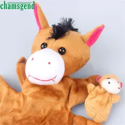 Лидер продаж 2 шт. лошадь Мягкое Животное пальцем кукол для малышей Детские плюшевые игрушки Игрушечные лошадки Sep 02