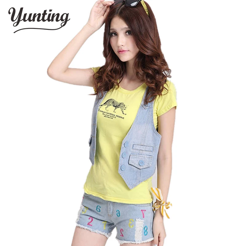 

Free shipping 2019 women vest jeans windproof denim sleeveless jacket Sky dark Blue Hot sale jeans women fashion jeans coat