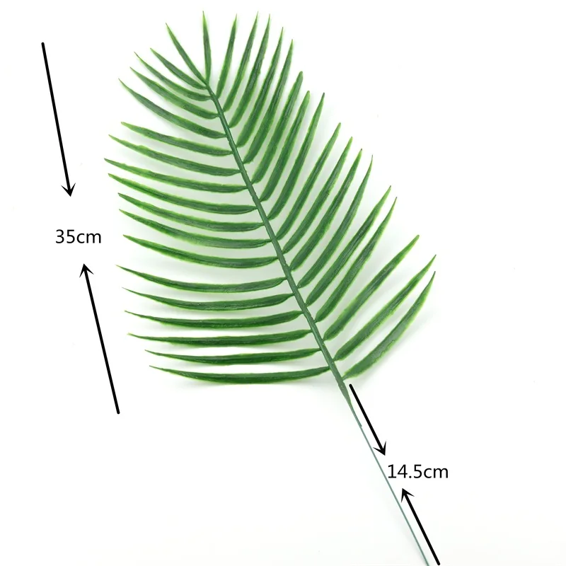2 шт. большой пластиковый искусственный зеленый лист тропическая Пальмовая листва листья растения для Гавайских вечерние свадебные для дома садовые украшения