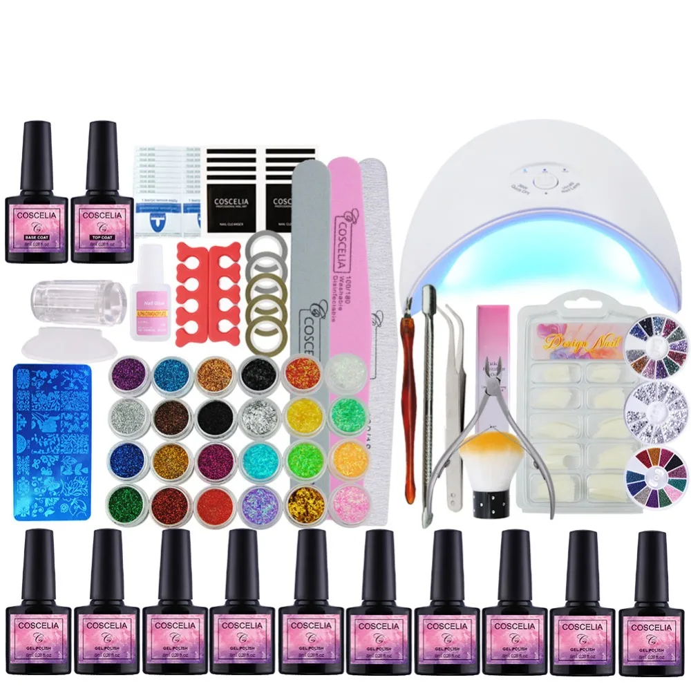 

Set For Manicure 10 Colors Gel Nail Set For Gel Nail Polish 36W Lamp For Nails USB LED Dryer Gel Varnish 8 ML Manicure Sets Kit