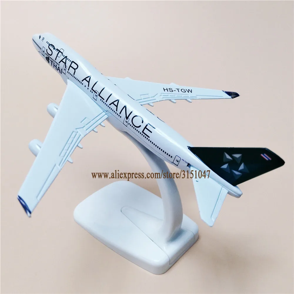 

Air STAR ALLIANCE B747 Boeing 747-400 Airlines Airplane Model Airways Alloy Metal Model Plane Diecast Aircraft 16cm Gift