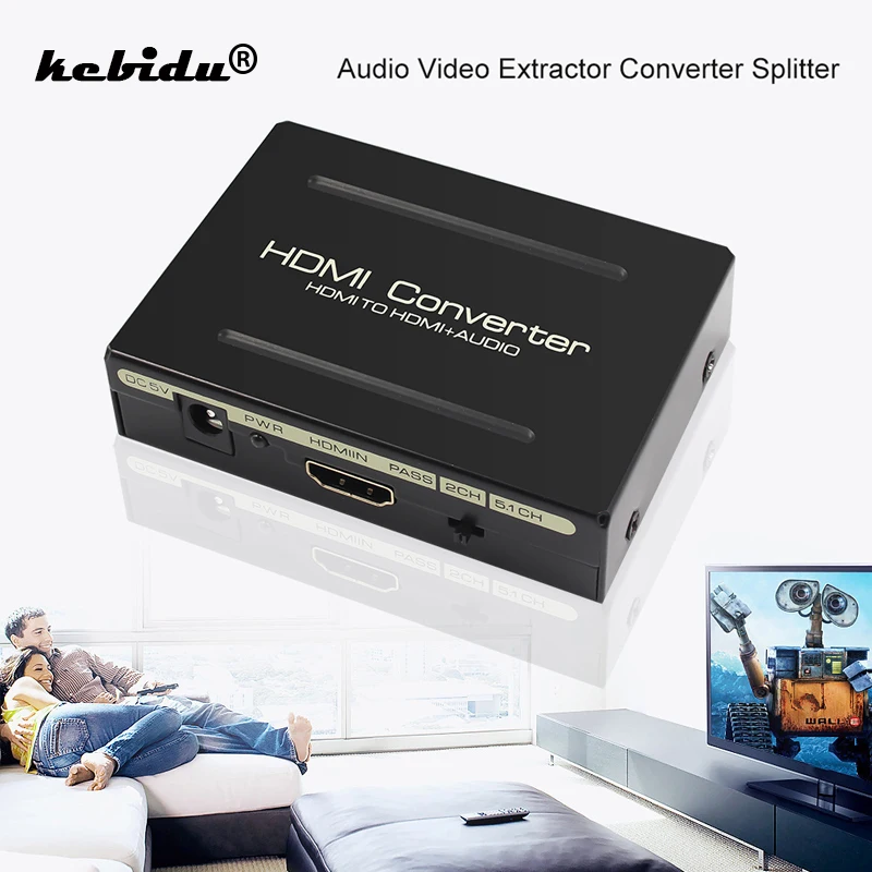 HD 1080P HDMI-совместимый преобразователь Аудио сплиттер с SPDIF RCA L/R аудио видео