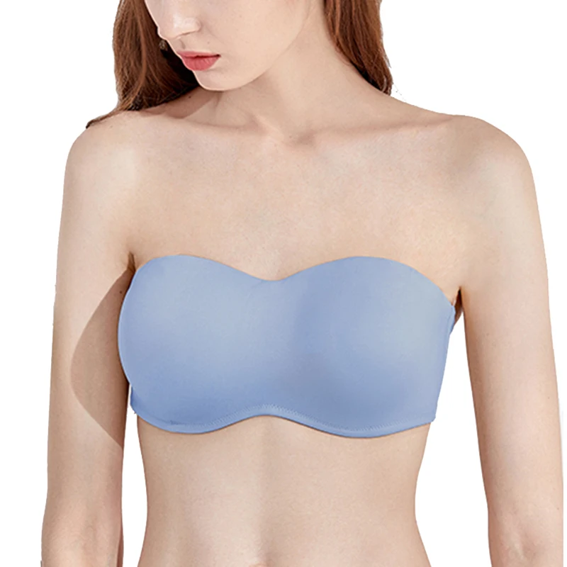 

Multi-way Women's Plus Size Strapless Bra Smooth Invisible Underwire Full Coverage Seamless Unlined Minimizer Bra 42G