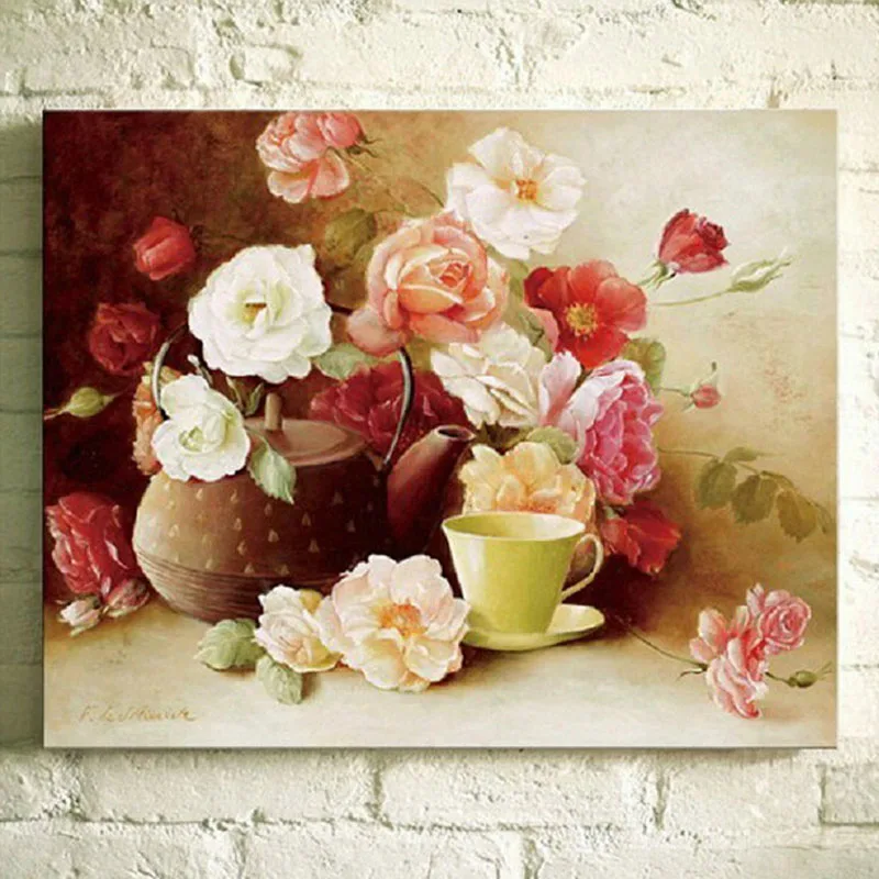 Cotton Silk Thread DMC Cross Stitch Kits 100% Printed Embroidery DIY