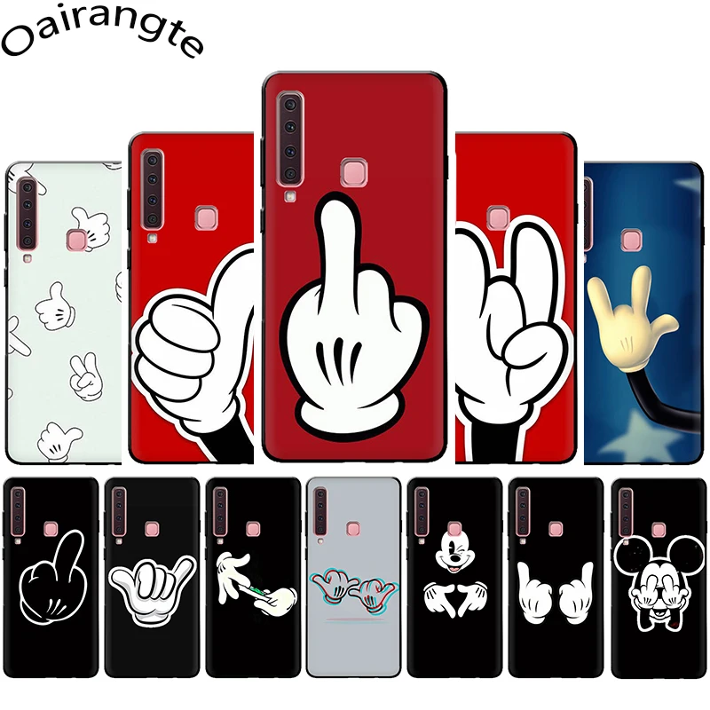

Mickey Mouse Hand Gesture Soft Silicone Phone Case for Samsung A3 A5 A6 Plus A7 A8 A9 A10s 20s 30s 40s 50s 60 70 J6