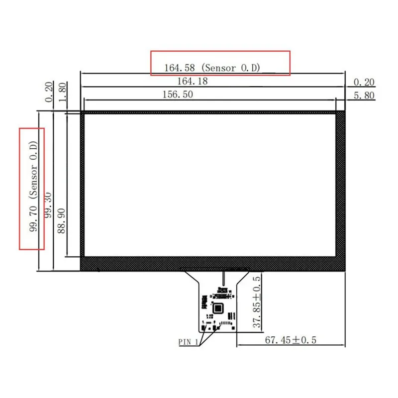 SEEBZ 7 дюймов Singway XWC 2031 V1 емкостный экран штрих-код ручной терминал PDT экран сенсорный экран