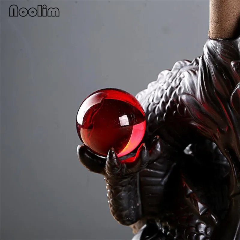 Керамическая курильница Dragon Backflow с хрустальным шариком держатель для благовоний