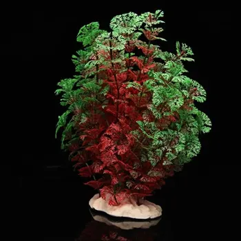 

Red Green Plastic Plant Grass Aquarium Decorative Fish Tank Landscape Decoration