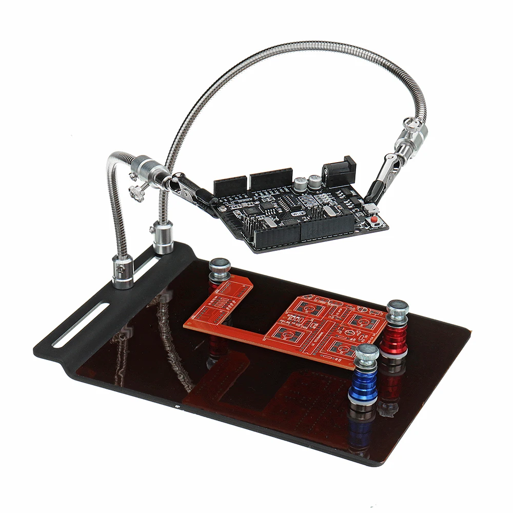 

YP-004 Universal PCB Fixture Base Arms Soldering Station 2 Flexible Arms PCB Fixture Helping Hands Electronic DIY Tool New