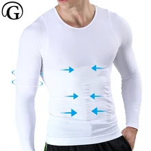 Для похудения живота корсет для спины рубашка Нижнее белье контроль живота Формирователь Топ рукава теплый утягивающий пояс для живота футболка