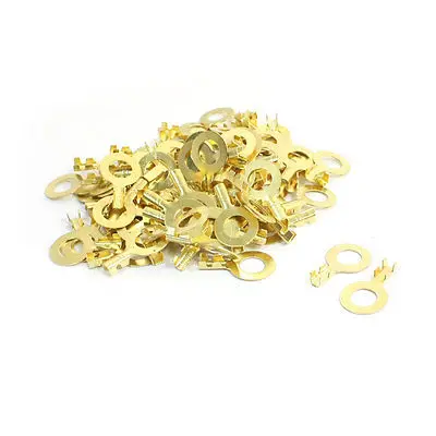 

100 Pcs Quick Disconnects Non-insulated Ring Terminal Lug Connector 8.2mm