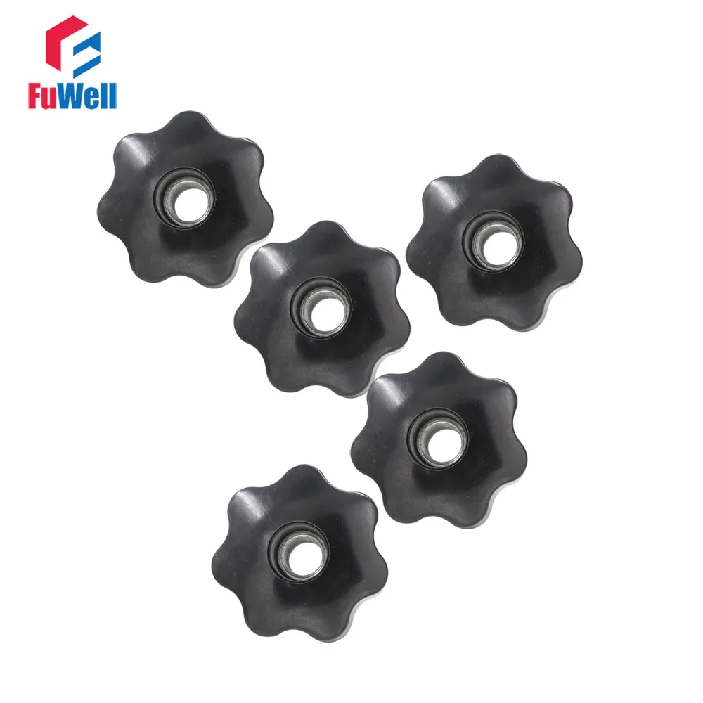 Buy 5pcs M12 x 50mm Female Thread Star Nut Knob