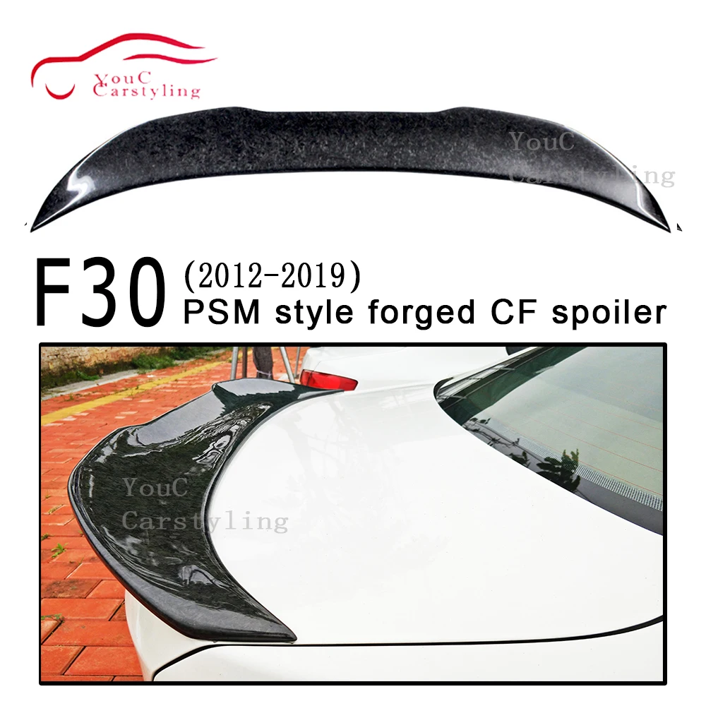 Задний спойлер из настоящего кованого углеродного волокна для BMW 3 серии F30 M3 F80 2012