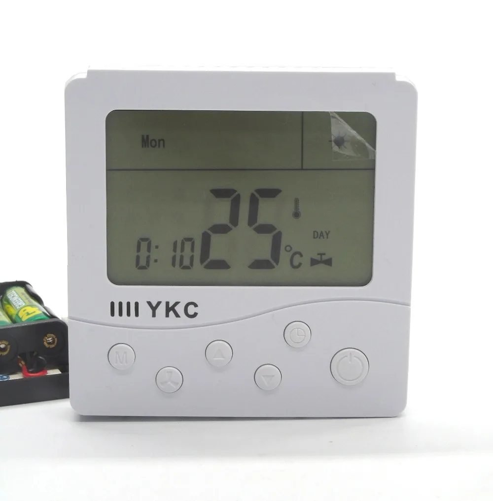 Цифровой ЖК-программируемый термостат для котла на батарейках с газовым нагревателем