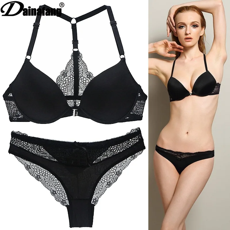 Sexy Elegant Women Bra Panty Set Y-line Front Closure Lady Push Up Bra Lingeries Bra Sets Brief Set Lingerie Underwear Set 2018 Sexy Elegant Women Bra Panty Set Y-line Front Closure Lady Push Up Bra Lingeries Bra Sets Brief Set Lingerie Underwear Set 2018