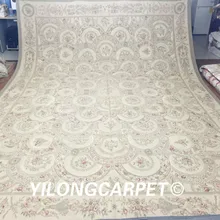 Yilong 11'x15' ручная работа на плоской подошве с плетением новозеландская шерсть Французский китайский ковер Обюссон(Au24-11x15