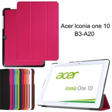 Тонкий складной чехол для Acer Iconia One 10 b3-a20 B3 A20 10,1 случае искусственная кожа стоять фолиант флип Tablet Магнит Стенд крышка Shell