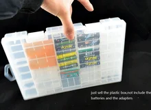 5pcs/lot Transparent AAA AA C D 9V Hard Plastic Battery Case Holder Storage Box Battery Organizer Container with hook handle 5pcs lot hx8872 c