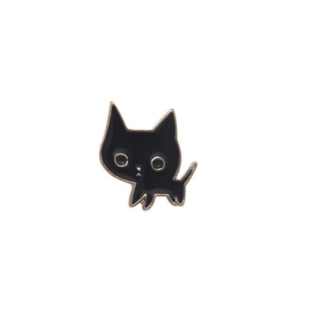 Quality Cute Cat Collection Bird Panda Punguin I Love Cat Brooches For Ladies Women Men Jewelry Pin Metal Enamel Lapel Pins