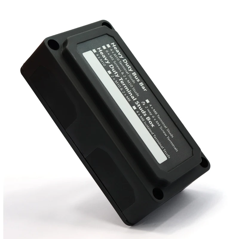 T Tocas 300A Heavy-Duty Module Design Power Distribution Block Busbar Box with 4x M8 5//16 Terminal Studs