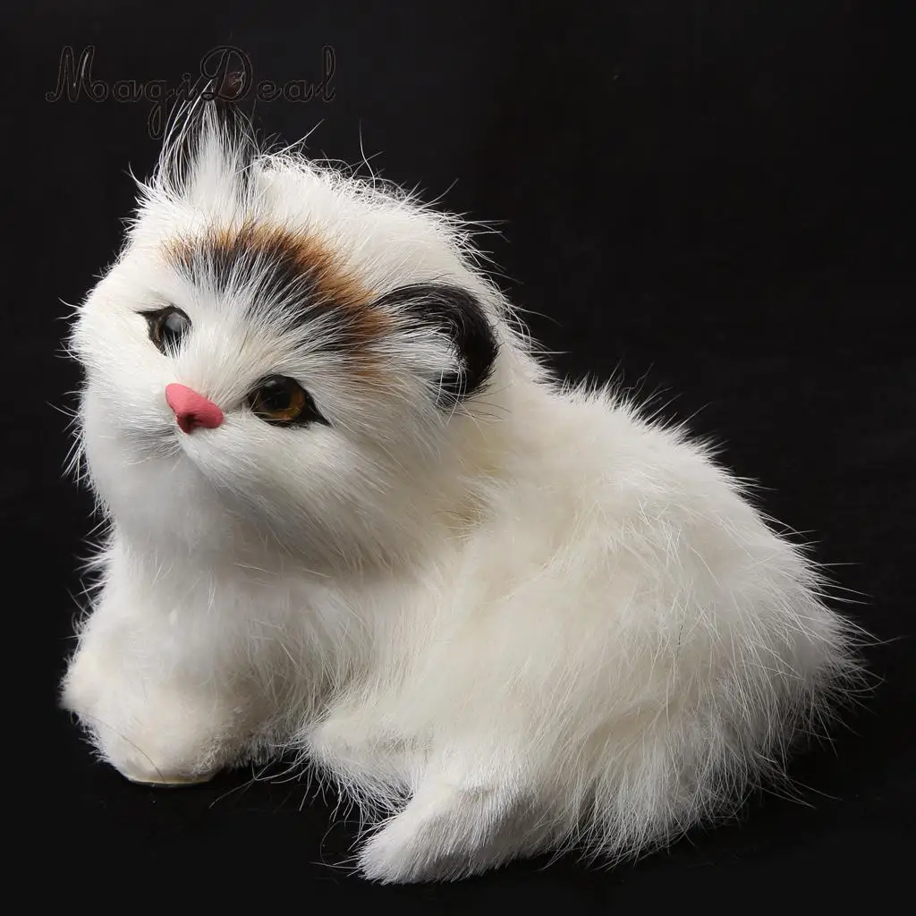 Котенок на коврике игрушка. Имитация кошка. Пушистые фигурки кошек. Плюшевый кот оранжевый голова. Реалистичная игрушка кот.