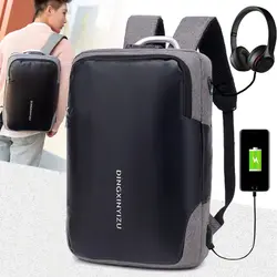 Для мужчин 15,6 дюймовый ноутбук рюкзак человек Anti-theft USB зарядки рюкзак с светоотражающие полосы унисекс паролем туристические рюкзаки