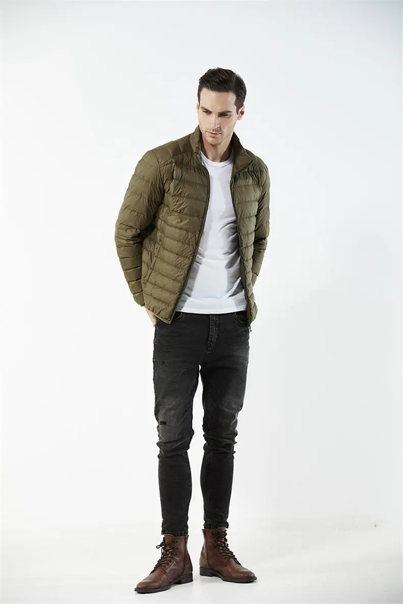 Customized White Duck Down Jacket Men Winter Ultralight Light Male Parka Coats Man Brand Clothing Water Resistant Outwear Autumn3