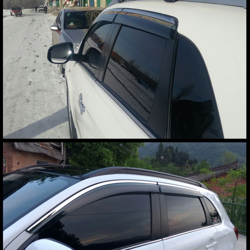 Оконные козырьки для Mitsubishi ASX 2011 2014 от ветра и дождя защита вентиляционное