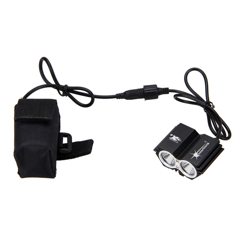 Top Bike light 1000 Lm 2 LED lamp beads Mini X2 bicycle light Headlight+6400 mAh Battery bike Accessories ES UK RU AU Stock 7