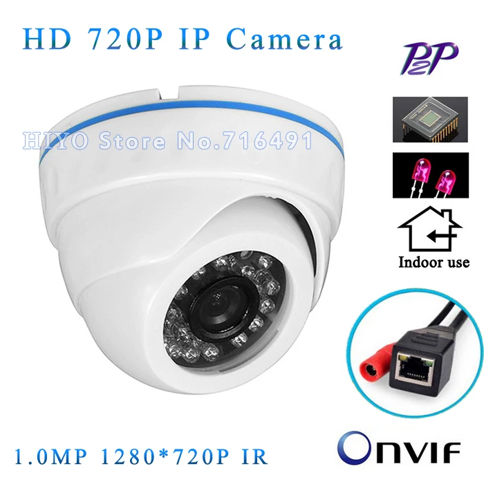 

NEW Full HD Camera 12V IP Camera 720P Optional IP Camera PoE Indoor Dome Security Camera ONVIF 2.0 IR Night Vision